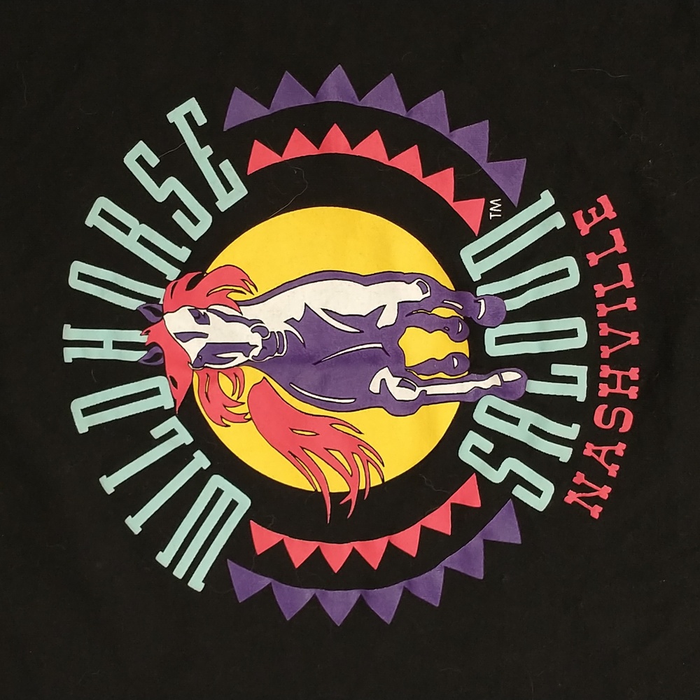 Wild Horse Saloon Nashville Tennessee Graphic T Shirt 46" Soft Cotton Black Tee